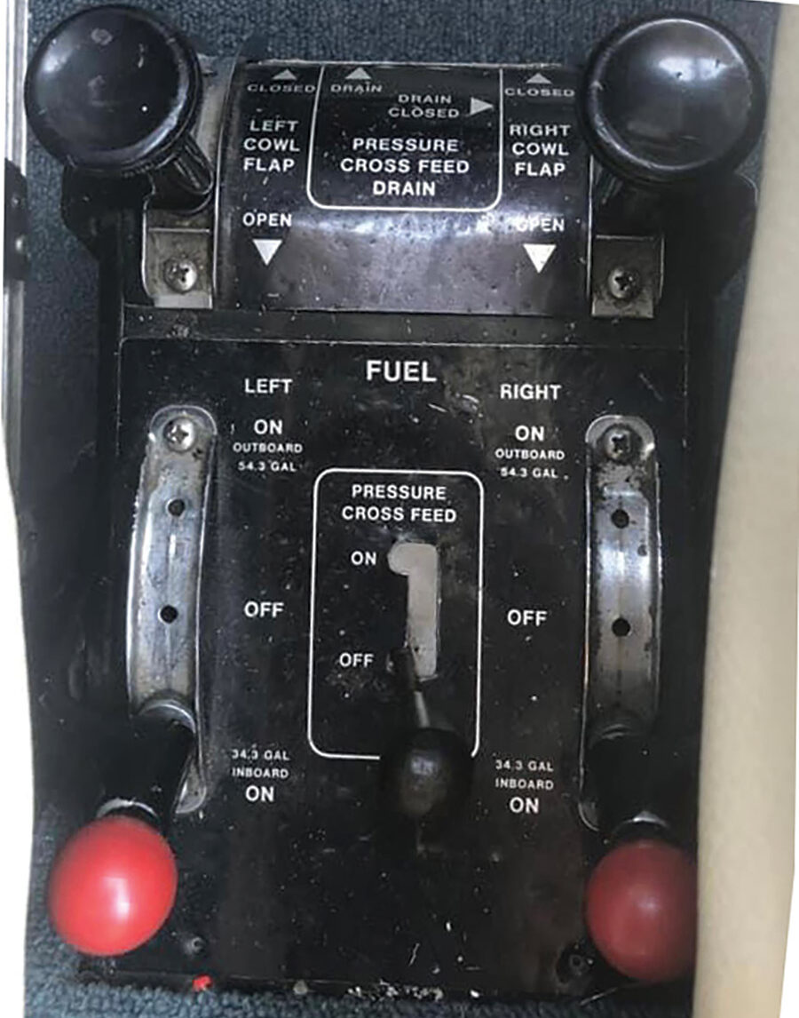 Piper Aztec fuel valves