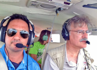 There’s a Lot More Buying Advice to Give Rick Durden and Aviation Consumer editor Larry Anglisano over Lake Michigan on their way to AirVenture 2014.