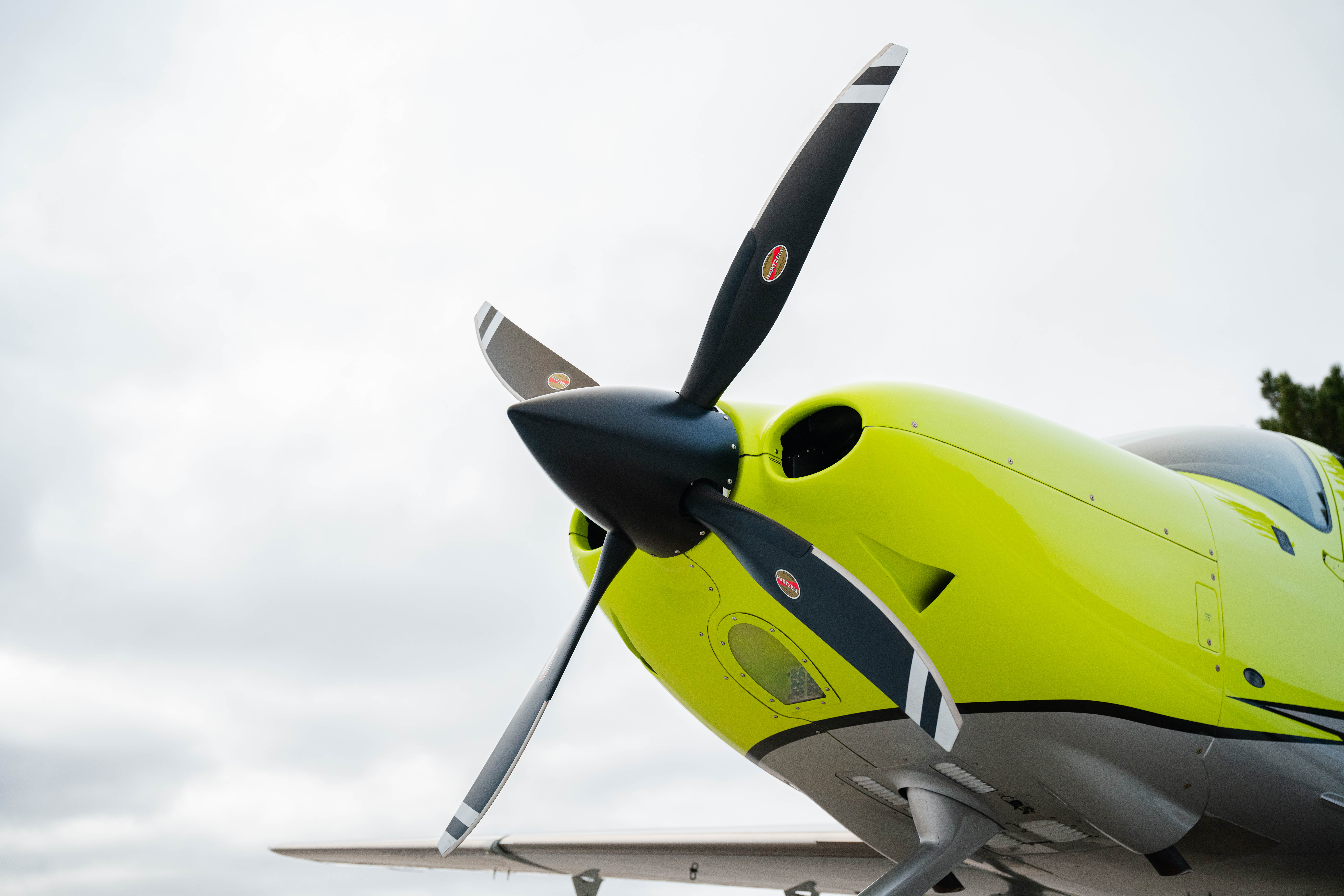 Cirrus aircraft with four-blade prop upgrade.